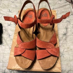 Sofft Sandals Casidy Coral Suede